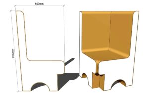 угловое сиденье для хамама из пенопласта